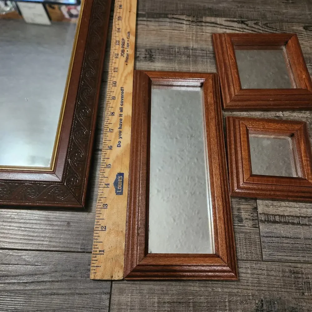 4 Home Interiors mirrors 3 are a set various sizes V